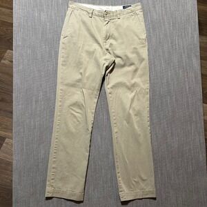 Polo Ralph Lauren Mens Classic Fit Khaki Chino Pants Tan 32x34 Cotton Twill